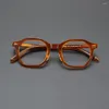 Solglasögon ramar 2024 stil högkvalitativ acetat oregelbunden optisk glas ram män kvinnor retro recept glasögon vintage myopi