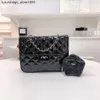 2024 New High End Western Style Small Fragrance One Shoulder Leather Square Bag Diamond Grid Chain Crossbody Womens