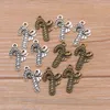 Charms 20pcs 15 21 mm Dwa kolor Magic Wand Bowknot Wiselanty ręcznie robione dekoracja vintage dla biżuterii bransoletki dla majsterkowiczów