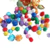 Flores decorativas 150pcs/lote pompom balls glitter pom poms aprendendo precoce criativo natal decoração de decoração artesanal artesanal