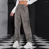 Calça feminina feminino feminino de baixo para as mulheres aconchegam astúcias de pistas altas da cintura com faixas de tornozelo elástico à prova de frio para outono