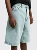 Hip Hop Street Big Boy Brodery Jeans Shorts Y2K Retro Wash Brands Blue Jorts Harajuku Baggy Sweatpants Gym Shorts Men 240409