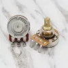 Guitare fleor 4pcs en laiton long arbre de guitare basse potentiomètres pots 2 a250k 2 b250k 3/8 "potentiomètres de guitare