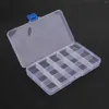 Backwerkzeuge Schmuck Organizer Box transparente Kunststoffspeicher Mehrfacher Zweck 15 Gitter Design für Ohrringe platzieren Perlen platzieren