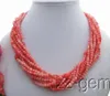 9Strds Pink Coral Necklace012345678910111213147808308