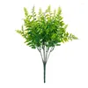 Decorative Flowers Artificial Plants Plastic Persian Fern Leaves For Home Wedding Party Balcony Decor Flower Arrangement Accessories Bride