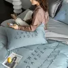 Beddengoed sets slaapkamer vierdelig bed beddenset luxe satijnen katoen geborduurd warme quilt cover modieus eenvoudige familie el