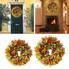 Dekorativa blommor konstgjorda Autumn Garland eukalyptus krans hemmakontor vägg bröllop dekor festival firande ornament