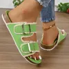 Slippers Femme Flats Chaussures plate-forme Canvas 2024 Automne Designer Walking Sandals Sandales Home Casual Flip Flops Fad Tlides