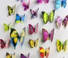 Симуляция 3D бабочка украшения ПВХ стеновые наклейки холодильника Магнит 12 костюмов для OutdoorgardenBalcony1277456