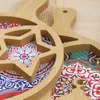 Ramadan Decoratie 2024 Moon Star Wooden Food Tray Eid Mubarak Islamitische moslimfeest Decor Ramadan Kareem Geschenken Eid Al Adha 240403