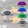 Circular TAXI sign car roof light,TAXI Car Roof Sign Light,Rechargeable TAXI Indicator Light,Waterproof, Easy-to-use Taxi Roof Light with Magnetic