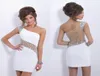 Korta promklänningar 2014 New Fashion Tight Crystal White Sexyparty Dresses International Sexig Design Homecoming Dress5807248