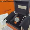 Super Panerass Watch Luxury Factory 44mm Black Face Orange Dial Strap Mechanical Hand-winding Movement Fashion Mens Uj4i