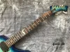 Gitar yüksek kaliteli özel şekilli gitar 2ts alev akçaağaç üst klavye yılan mozaik gitar