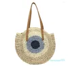 Shoulder Bags Straw Woven Women Summer Holiday Beach Bag Rattan Handmade Travel Big Totes Large Capacity Underarm