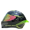 Casques de moto Motocross Big Spoiler Winter Casque ECE Couleur jaune approuvé Capace de course professionnelle en plein visage