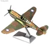 الألغاز ثلاثية الأبعاد P-40 3D Metal Puzzle Model Kits DIY Laser Cut Buzzles Jigsaw Toy Y240415