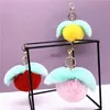 Keychains colhedas chaveiro de frutas de desenho animado pendente de pingente de pingente de pêssego, bolsa de corrente de penduramento para pendurar torneio de presente criativo para chaves