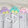 Cookie Mold 2PCS/Lot Cute Car Cake Mold Pastry Fondant Plastic Mold for Cake Cupcake Decoration Kitchen Baking Mold