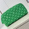 Explosion NEW women's Dopp Kit gets M31013 Cactus Green Double zipped closure magnetic flap Large capacity Extra-wide opening bold color handy travel companion top