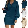 Casual Dresses Winter Dress for Women Vintage Pencil Kne Length Cotton Womens Hi Lo