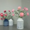Fleurs décoratives 38 cm de fleur artificielle Silk Ranunculus asiaticus pour le mariage de la fête de la maison décoration bricolage arrangement de la Saint-Valentin M6CE