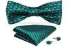 Hitie Bow Tie Set Luxury Paisley Gold Peacock Color Bow Tie Self Vlinderdas Set Party Drop LH00837824251