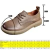 Chaussures décontractées Koznoy 2,5 cm rétro rétro britannique naturel authentique cuir printemps automne mocassins femmes à semelles molles à lacets en caoutchouc confortable