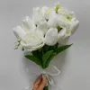 Decorative Flowers Artificial Wedding Handheld Flower Bundle White Tulip Rose Combination