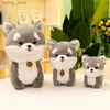 Plush Dolls Simulated Animal Dog Husky Teddy Kawaii Plush Stuffed Toy Doll Pillow Room Decoration Toy Cute Baby Kid Boy Birthday Gift Y240415