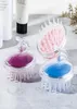 Våt och torr hårbotten Massage Brush Head Cleaning Vuxen Mjuk hushåll Bad Silikon Shampo Brush Massager Comb5405031