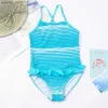 Одноказки 5-12 лет Falbala Girls Swimsuit совершенно новый летний печатный купальник купальники. Купальники для купальников Монокини костюм для купания 27 Y240412