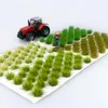 Figuras decorativas 32 piezas/set simulación mutlicolor nido de hierba modelo de arena material bricolaje arbustos en miniatura en miniatura