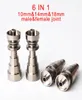 Universal Duessless 6in1 Titanium Nails 10mm 14mm 18 mm per un chiodo maschile e femmina Duessless Alta qualità1604550