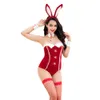 Zabawny zestaw bielizny do występu, kostium nauczyciela, seksowna czerwona króliczka, zabawny kombinacja munduru 6830