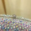 Sacchetti da sera xiyuan donne ab argento color frizione cristallo frizione per le borse di strass per matrimoni