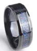 Fin topp volframguldring köp Men039S Ring S 8mm Mother Pearl Abalone Shell Tungsten Carbide Ring 2Piece Lots2543639