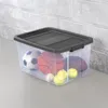 Opslagflessen steriliet 76 qt.Staperbox Plastic platte grijze set van 6 containerorganisator Containers Voedselverpakking