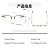 Lunettes de soleil Frames de style japonais Titane et combinaison d'acétate Cadre carré pour hommes femmes lunettes optiques Eyevan Même conception Foster