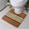 Tapetes de banho modernos estilo minimalista caseiro vaso sanitário em forma de pé em forma de pé de banheiro