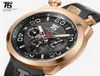 Gummiband T5 Luxury Gold Black Male Quartz Chronograph Gift Waterproof Sport Men Watch Mens Watches Man Wristwatch Clock LY19125827560