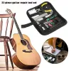 Gitarr 22st/set gitarrreparationsverktygssatsunderhållsverktyg med bärväska för gitarr ukulele mandolin