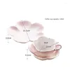 Cups Saucers European Ceramic Coffee Luxury Cherry Saucer Set Home Tea British Flower Cup CE / EU Tableware