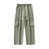 Automne Men Cargo Jeans Baggy American High Street Y2K Multi-Pocket Youth Soltoms Fashion Streetwear Vintage Wide Leg Pants 240415