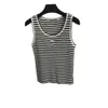 Womens Chest Fragrant Summer Cool Stripe Slim Fit Knitted Tank Top