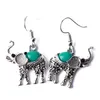 Örhängen halsband retro tibetansk sier turkos elefanthänge dropparmband smycken sätter leverans dhpev