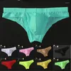 Underpants uomini sexy a bassa seta di ghiaccio seta magra elastici slip elastici comodi biancheria intima traspirante maschio mainia