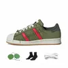 Superstar Cloud White Ninja Core Black Gold Turtles Iridescent Stripes Casual Shoes Men Women Chalk Leather Life Red Dark Green Brown Designer Trainers Sneakers