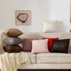 Poduszka miękka pluszowa pokrywa brązowa 43x43cm różowy szary beżowy wystrój domu faux fur